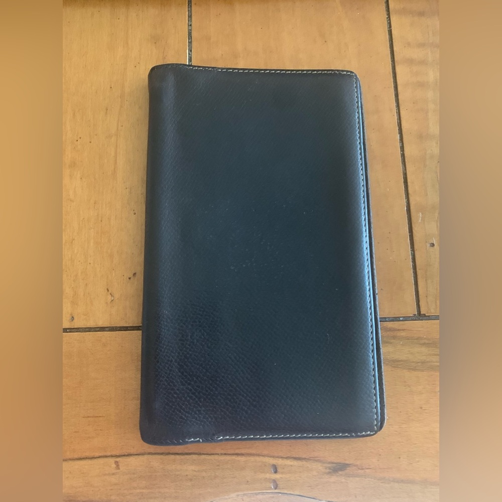 Hermes Dark Brown Leather Mysore Vision II Agenda Cover FAIR CONDITION